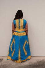 Kolap blue and yellow maxi dress.