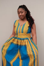 Kolap blue and yellow maxi dress.