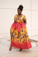 Owa red and yellow maxi dress