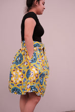 Kelly yellow multi print skirt