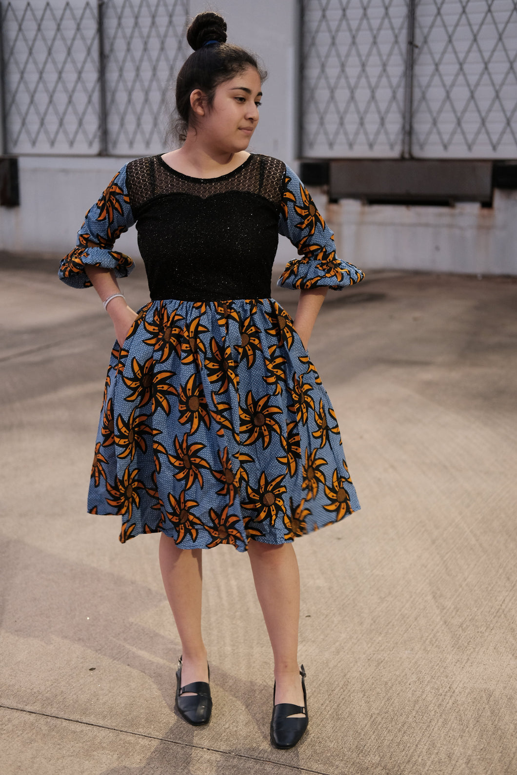 Kofo sunflower knee length dress