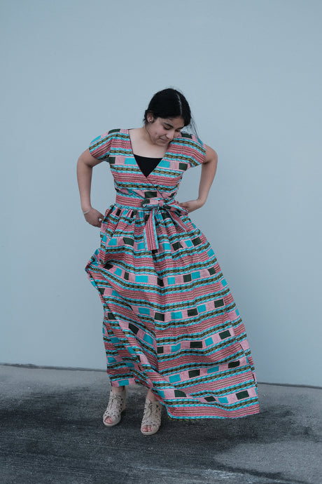 Kepo cool stripe maxi dress