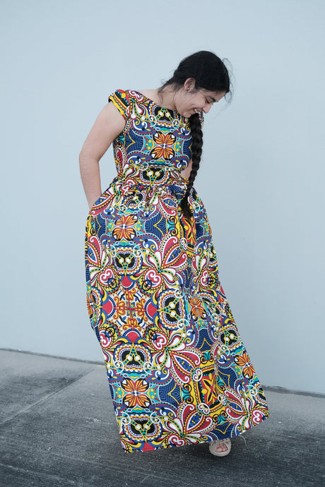 Arewa vibrant maxi dress