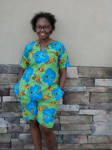 Gade green floral tunic top and pants