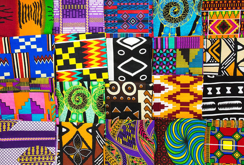 12 pieces of African Ankara print scraps 21” x 9”