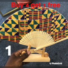 African print hand-fan
