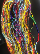 Wholesale 12 strands of African  stretched waist beads
